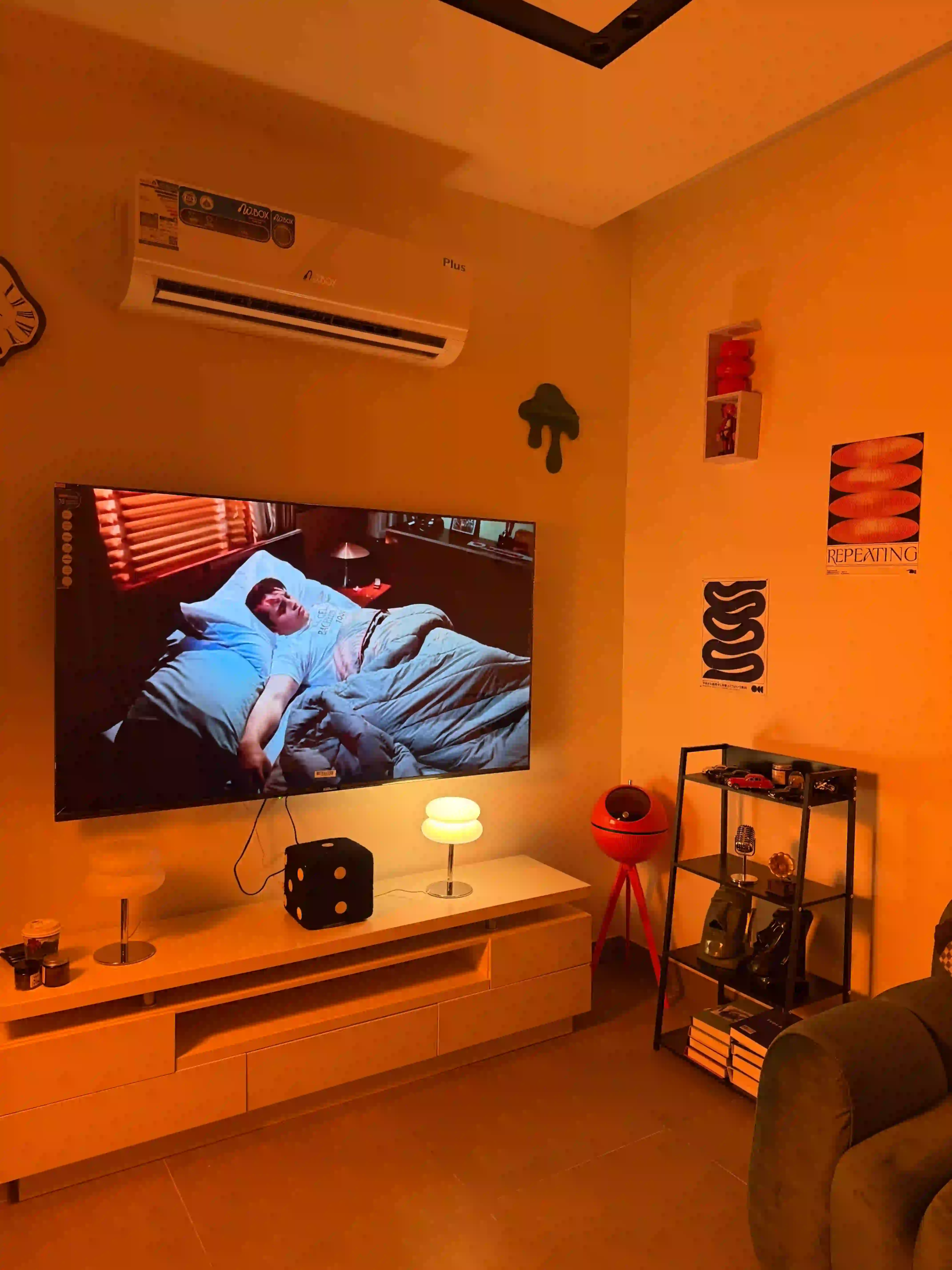 غرفة ريترو بتشطيب فاخر